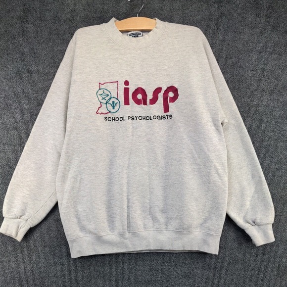 Lee Heavyweight Men's Sweatshirt Gray Large IASP School Psychologists Vintage - Picture 2 of 14